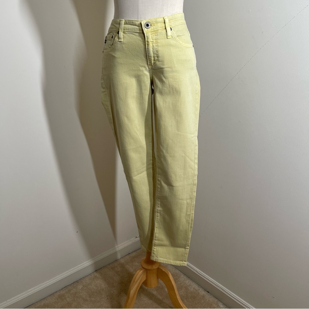 Adriano Goldschmidt AG The Stevie Ankle - Size 27R -Yellow Slim Straight Jeans